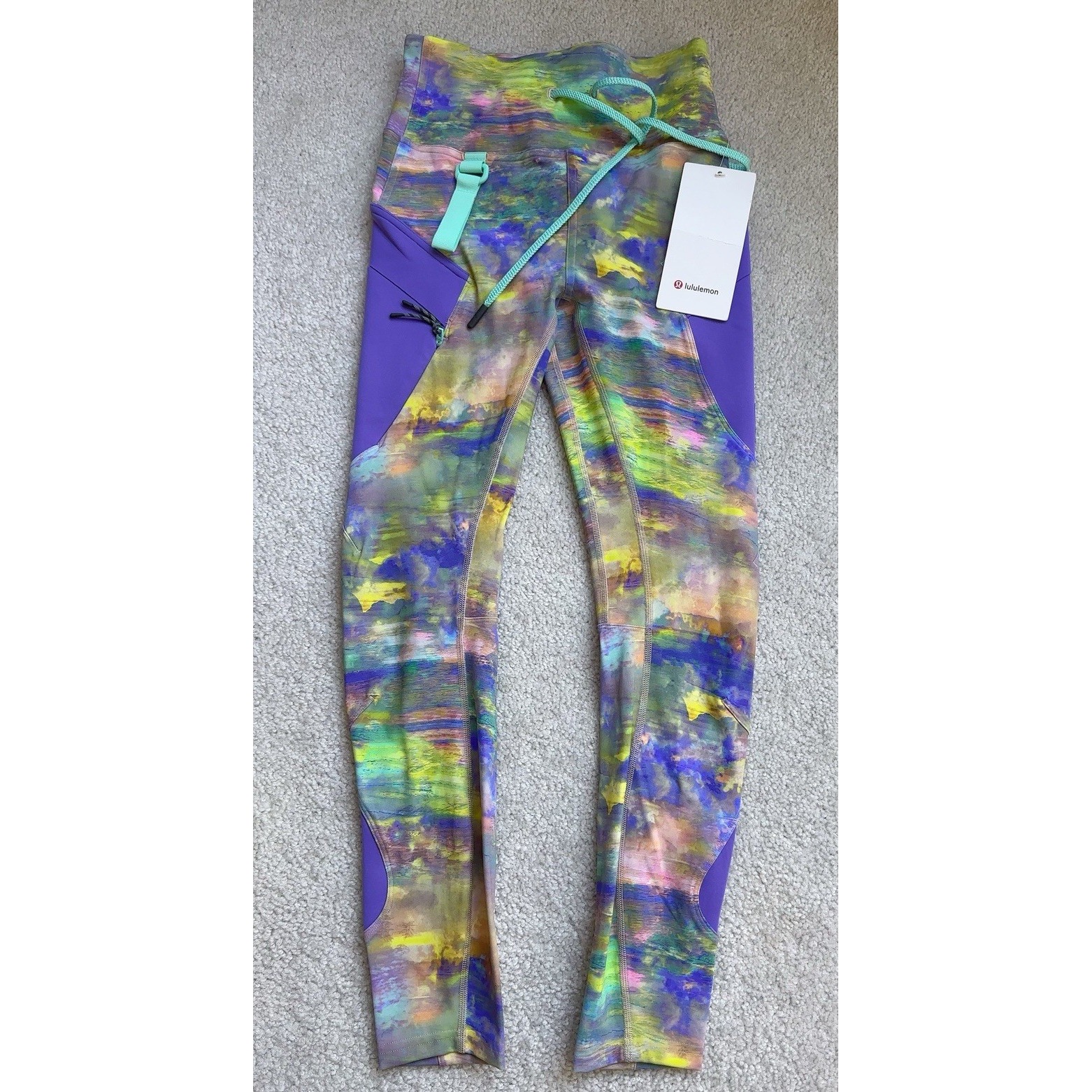$138 Nwt Lululemon Women 4 Cargo Super High Rise Hiking Tight 24" Alnm Pocket